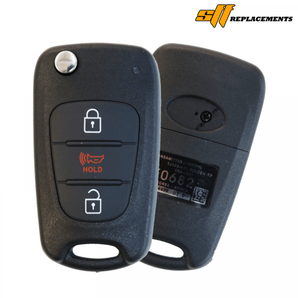 2011-2013 REPLACEMENT 3B FLIP STYLE KEYLESS REMOTE FOB TRANSMITTER FOR KIA SOUL NY0SEKSAM11ATX (AM F/L)