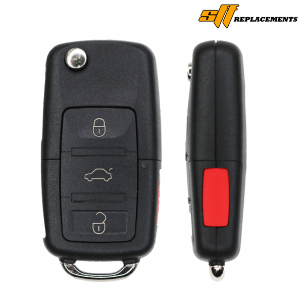 2011-2016 REPLACEMENT 4B FLIP KEY KEYLESS ENTRY REMOTE TRANSMITTER FOR VOLKSWAGEN NBG010180T 5K0837202