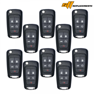2010-2019 REPLACEMENT 5B FLIP KEY REMOTE TRANSMITTER FOR CHEVROLET OHT01060512 PACK OF 10