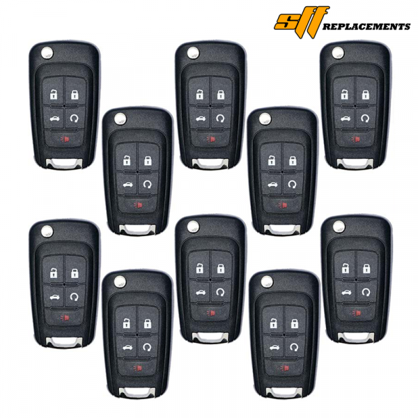 2010-2019 REPLACEMENT 5B FLIP KEY REMOTE TRANSMITTER FOR CHEVROLET OHT01060512 PACK OF 10