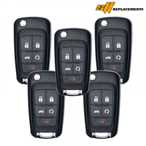 2010-2019 REPLACEMENT 5B FLIP KEY REMOTE TRANSMITTER FOR CHEVROLET OHT01060512 PACK OF 5