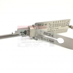 ORIGINAL LISHI 2-IN-1 RESIDENTIAL TOOL BE2 FOR BEST A KEYWAY 6-PIN - ANTI-GLARE