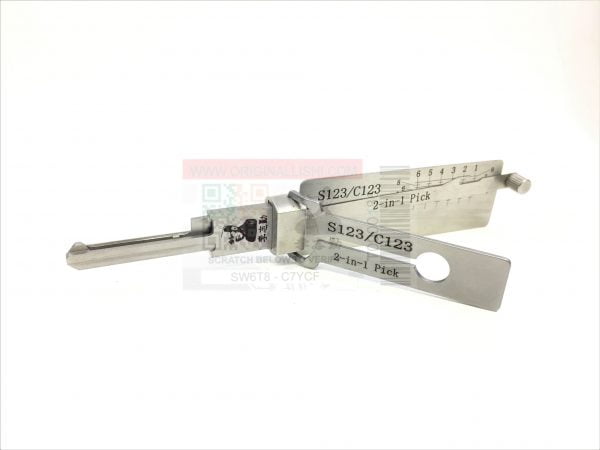 ORIGINAL LISHI 2 IN 1 PICK FOR SCHLAGE C123 / S123 LOCKS - ANTI-GLARE