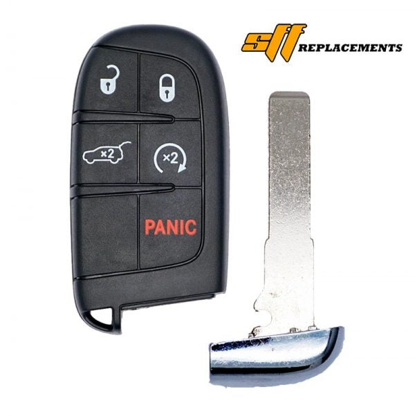2017-2024 REPLACEMENT 5B SMART KEYLESS PROXIMITY REMOTE FOB TRANSMITTER FOR JEEP COMPASS 68250343 68417823