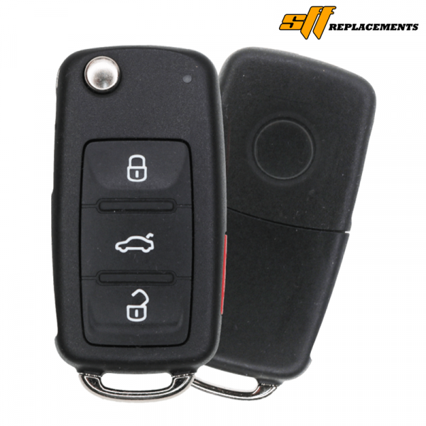 2004-2008 REPLACEMENT 4B FLIP KEYLESS REMOTE FOB TRANSMITTER SMART ACCESS FOR VOLKSWAGEN KR55WK45032 PCF7945A
