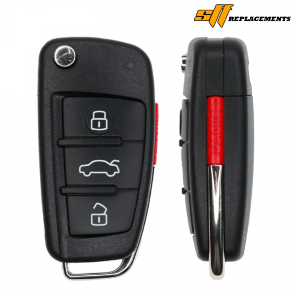 2005-2010 REPLACEMENT 3B FLIP KEY FOB TRANSMITTER FOR AUDI NBG009272T 8P0-837-220E 8P0-837-220G