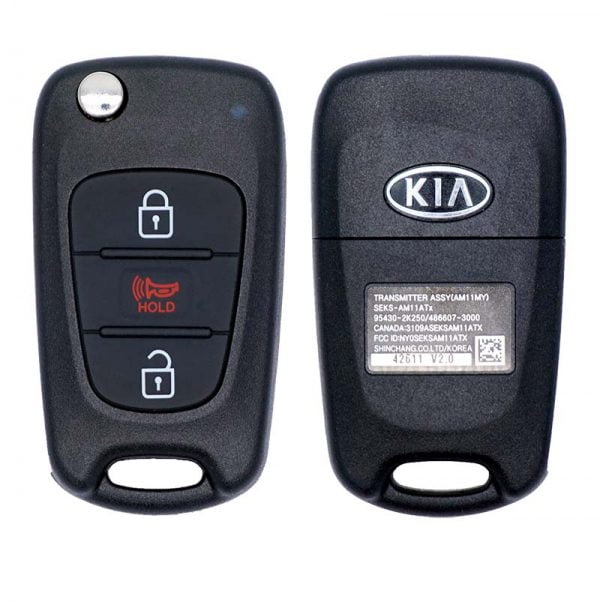 2010-2013 KIA SOUL 3B FLIP STYLE KEYLESS REMOTE FOB TRANSMITTER NY0SEKSAM11ATX 95430-2K250