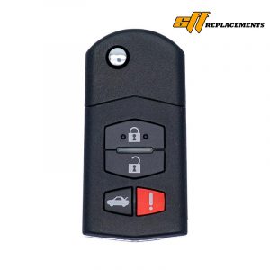 2005-2008 REPLACEMENT 4B FLIP STYLE KEYLESS REMOTE TRANSMITTER FOR MAZDA 6 MX-5 MIATA RX-8 KPU41788
