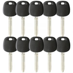PACK OF 10 REPLACEMENT TOY44D TRANSPONDER KEY FOR TOYOTA (DOT CHIP)