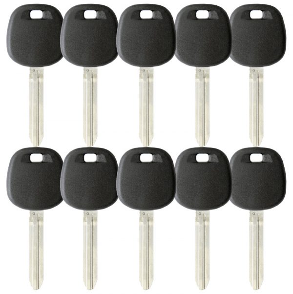 PACK OF 10 REPLACEMENT TOY44G TRANSPONDER KEY FOR TOYOTA (G CHIP)