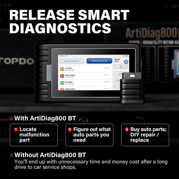 TOPDON ARTIDIAG800BT WIRELESS FULL SYSTEM DIAGNOSTIC SCANNER TOOL - Image 7
