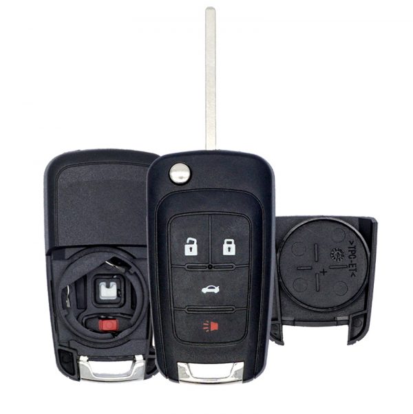 REPLACEMENT 4B FLIP KEY REMOTE SHELL AND BLADE FOR GENERAL MOTORS