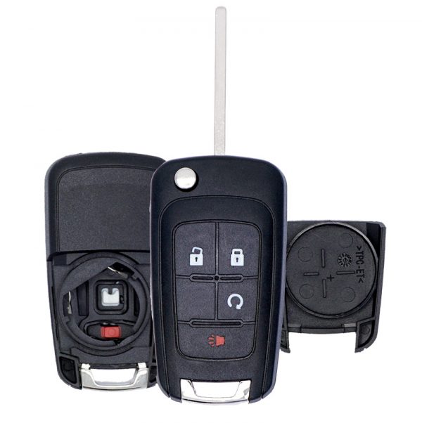 REPLACEMENT 4B FLIP KEY REMOTE SHELL / CASE FOR GENERAL MOTORS OHT01060512