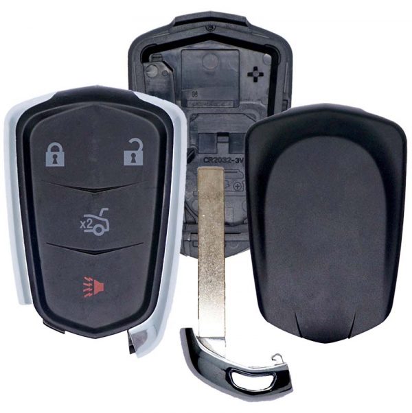 NEW REPLACEMENT CASE / SHELL FOR 4B CADILLAC SMART KEY PROXIMITY REMOTE FOB HYQ2AB