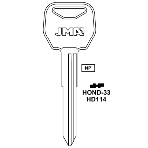 JMA HONDA HOND-33 HD114 MOTORCYCLE KEY PACK OF 10