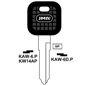 JMA KAWASAKI KW14 KAW-6.P MOTORCYCLE PLASTIC HEAD KEY PACK OF 5