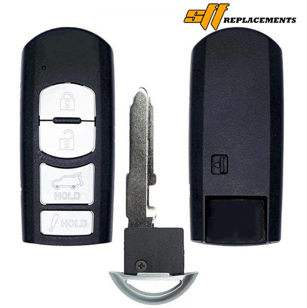 REPLACEMENT 4B W/ HATCH SMART PROXIMITY REMOTE FOB FOR 2016-2020 MAZDA CX-5 CX-9 WAZSKE13D01