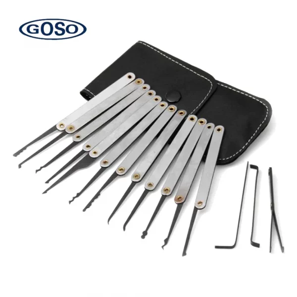 GOSO 12 PIECE LOCK PICK SET WITH LEATHER CASE
