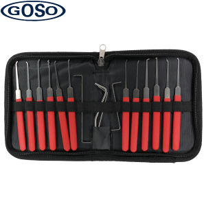 GOSO 15 PIECE LOCK PICK SET WITH FOLDING CASE
