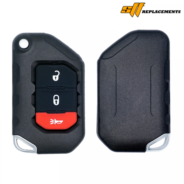2018-2024 AFTERMARKET REPLACEMENT 3B JEEP WRANGLER GLADIATOR FLIP STYLE KEYLESS PROXIMITY REMOTE FOB 68416782 OHT1130261