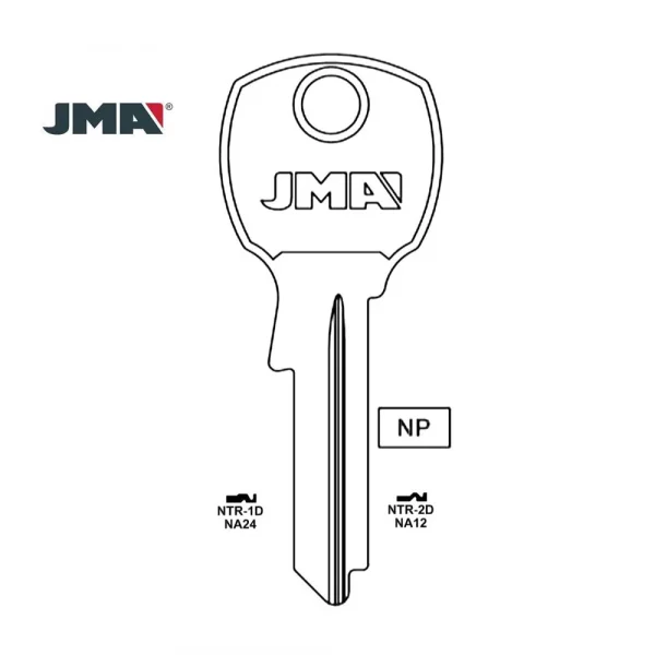 JMA NA12 1069LB NATIONAL 5-PIN MAILBOX KEY BRASS FINISH JMA-NTR-2DE