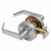 MAXTECH Grade 2 OFFICE/ENTRY Cylindrical Lock Non-Clutching Angled Lever 3″ Diameter Rose Satin Chrome Finish - Image 2