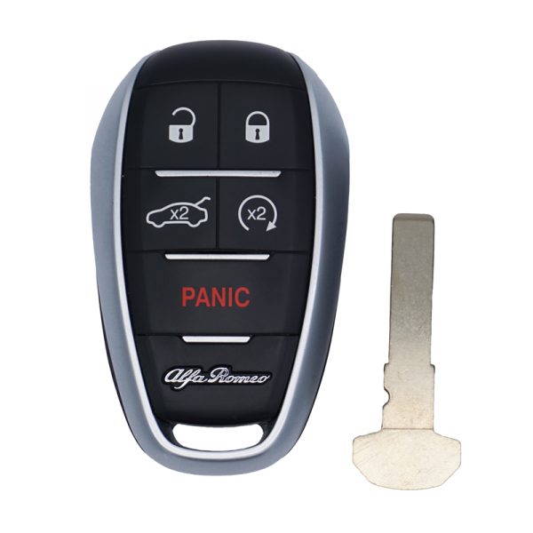 2017-2024 ALFA ROMEO GIULIA STELVIO 5B SMART KEYLESS PROXIMITY REMOTE FOB KR5ALFA434 6EP44LXHAA - Image 2
