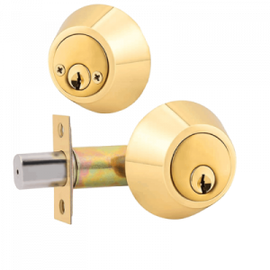 MAXTECH Builders Series Grade 3 High Quality Double Cylinder Deadbolt - Brass Finish
