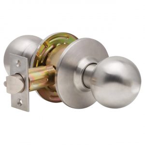 MAXTECH Builders series Grade 3 Passage Cylindrical Knob Lock Set Satin Chrome Finish 2-3/4” backset