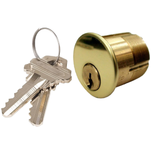 MAXTECH 1″ Mortise Cylinder Brass Finish (SC1 Keyway)
