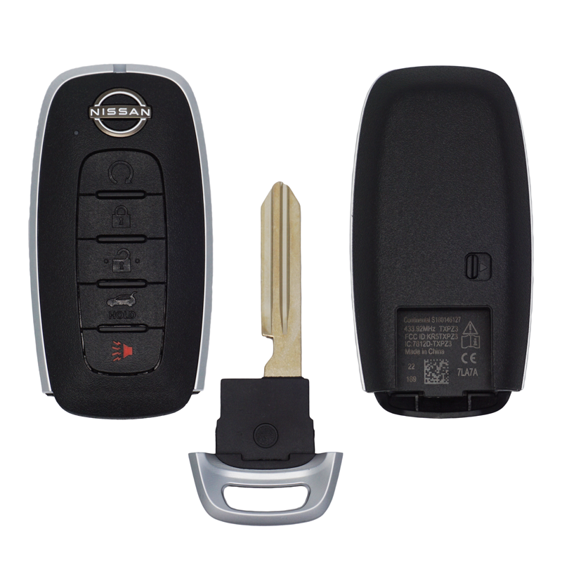 Replacement Smart Key Fob Shell & Uncut Key Blank For Dodge Chrysler, Black