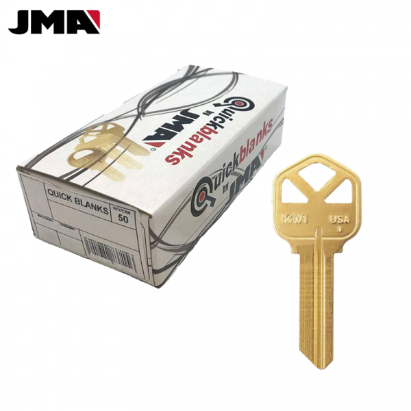 JMA KW1 RESIDENTIAL KEYS BRASS FINISH 50-PACK KWI-1KE-BR