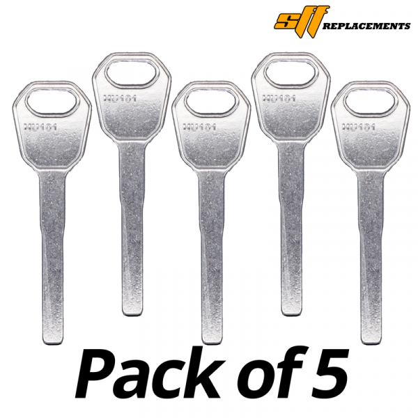 HU101 MECHANICAL HIGH SECURITY KEY BLANK PACK OF 5