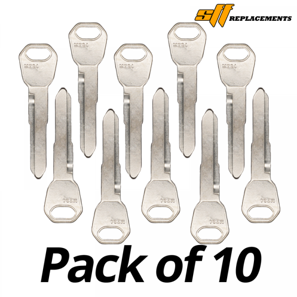MZ34 MAZ34 MX24 MAZ24 MECHANICAL KEY BLANK PACK OF 10