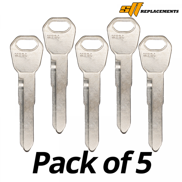 MZ34 MAZ34 MX24 MAZ24 MECHANICAL KEY BLANK PACK OF 5