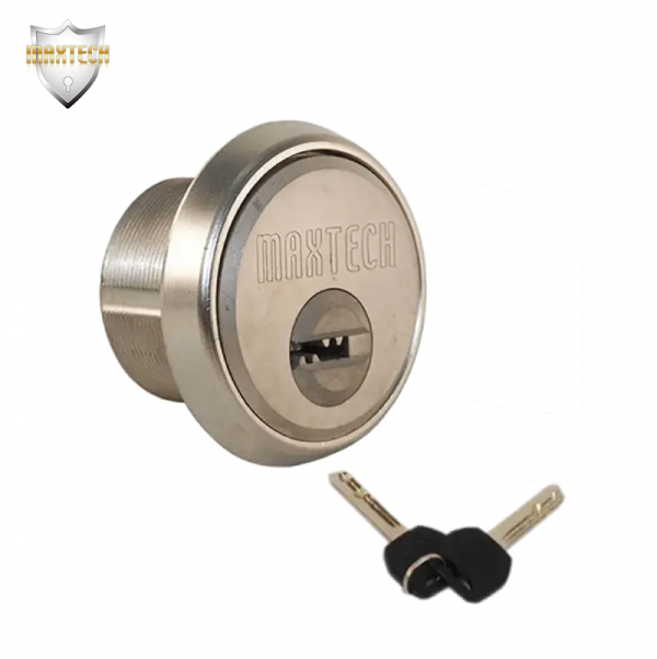 MAXTECH 1″ High Security Mortise Cylinder In Satin Nickel Finish
