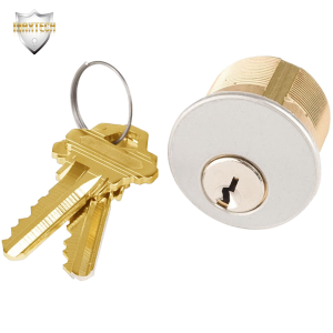MAXTECH 2" Solid Brass Mortise Cylinder In Satin Chrome Finish Master Keyed (SC1 keyway)