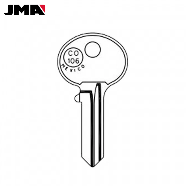 JMA CO106 1003M HUDSON 5-PIN CABINET KEY NICKEL FINISH JMA-HUD-3 (PACK OF 10)
