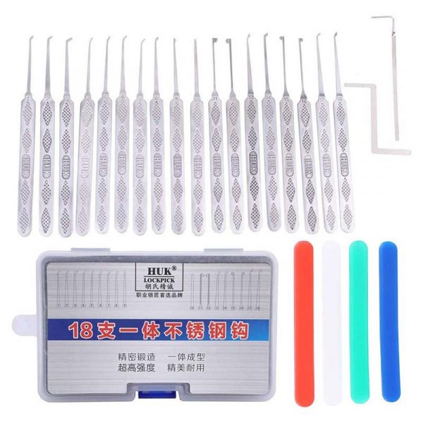 HUK 18 PIECE LOCK PICK LOCKSMITH SET