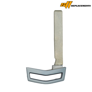 Replacement razor blade with gray handle, shown upright for scraping or cutting tasks.