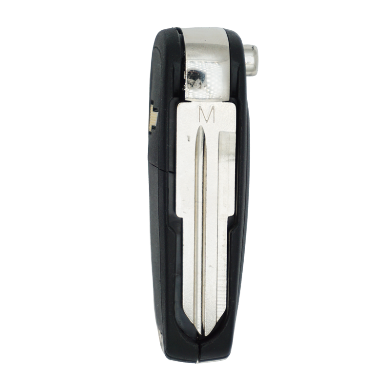 11959U-SF-3 - SFFobs Inc. Retractable utility knife with a silver blade channel and black body, used for cutting cardboard and tape.