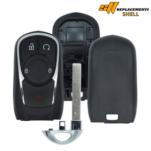 30282 - SFFobs Inc. Car remote key fob with the shell removed, exposing the internal electronics and a metal key blade.