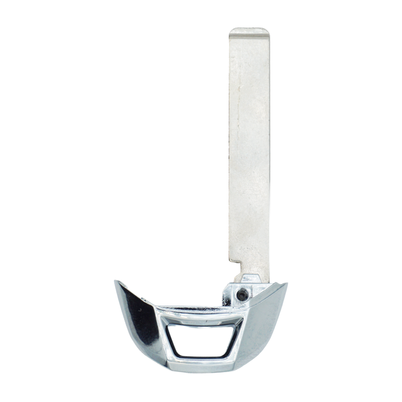 Hyundai-blade - SFFobs Inc. Chrome handheld bottle opener with a long flat lever and curved jaw for removing bottle caps